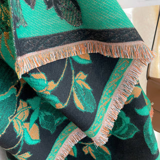 Winding River Green & Black Meadow Reversible Wrap