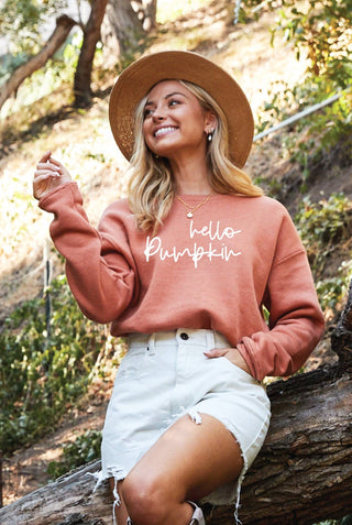 Hello Pumpkin Graphic Sweatshirt | Oat Collective