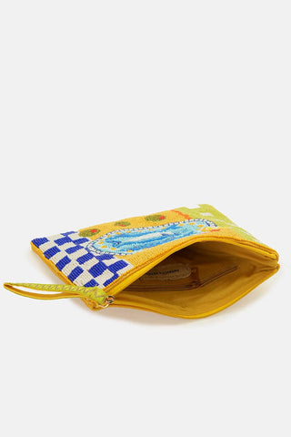 Mediterranean Sardine Wristlet Pouch – Coastal Zip Clutch by America &amp; Beyond