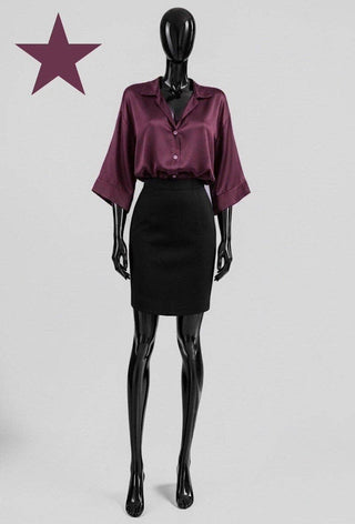 LOOWIE Mauve Satin Finish Italian Shirt