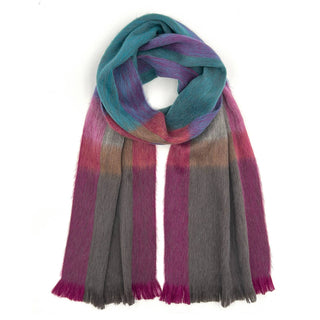 Shupaca Alpaca-Blend Plaid Scarf – Kaleidoscope