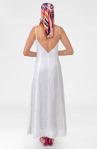 Gretchen Scott Fluid Drape Linen Maxi Dress | 100% Linen Summer Maxi Dress with Pockets
