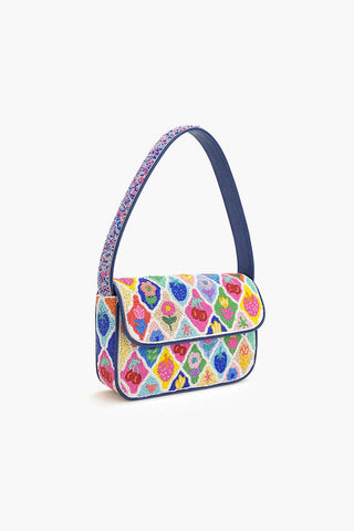 America & Beyond - Mosaic Garden Beaded Shoulder Bag