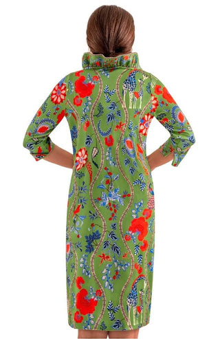 Gretchen Scott LLC - Ruffneck Dress - Jungle Symphony