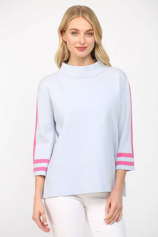 FATE - STRIPE MOCK NECK SWEATER