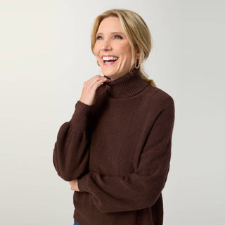 Coco + Carmen Heavenly-Luxe Textured Turtleneck Sweater