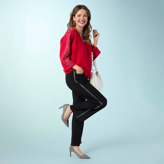 Coco + Carmen Heavenly-Luxe Rhinestone Dolman Sweater