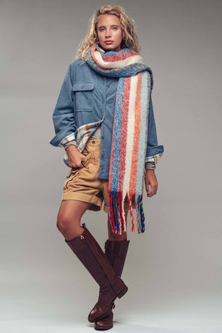Urban Daizy - Plaid Flannel-Lined Corduroy Shacket