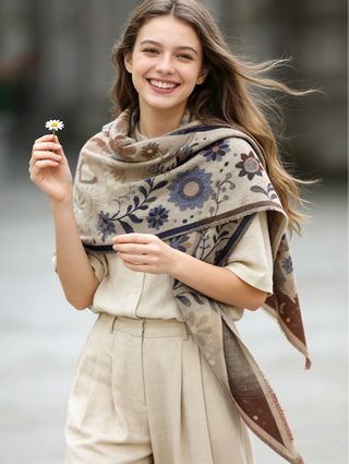 Floral Triangle Wrap