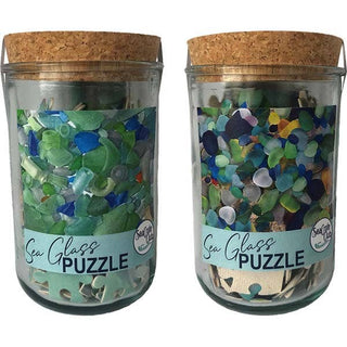 B McVan Designs Sea Glass Puzzle in Recycled Glass Jar