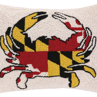 - Red White Yellow & Black Crab Hook Pillow