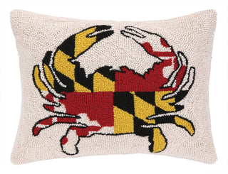 - Red White Yellow & Black Crab Hook Pillow