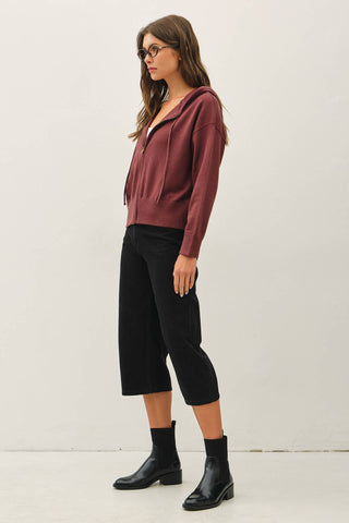 Be Cool - ULTRA COMFY RIBBED KNIT HOODIE JACKET