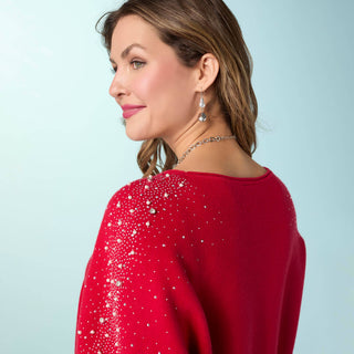 Coco + Carmen Heavenly-Luxe Rhinestone Dolman Sweater