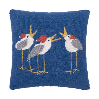 Default Title Peking Handicraft - Caroling Seagulls Hook Pillow - Kate Nelligan