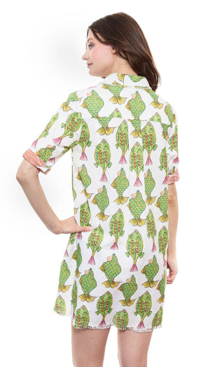 Dizzy Lizzy Chatham Fishes Print Dress | Coastal Women's Resort Dres