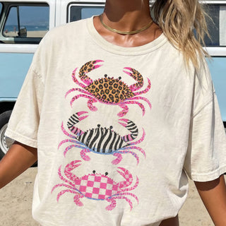 Preppy Crab Beach Resort Graphic T-Shirt