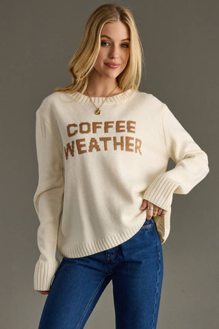 xlarge Panache Apparel Co. - Ivory Coffee Weather Sweater