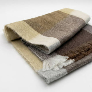 Shupaca Alpaca-Blend Plaid Scarf – Salt Flat