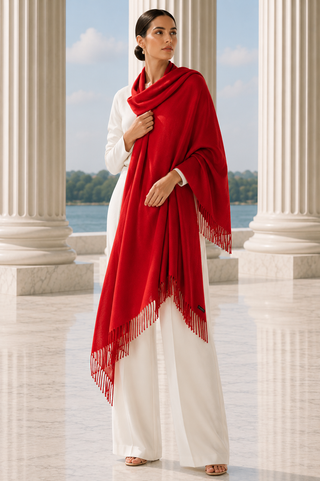 Designer House Fringe Shawl Stole