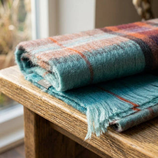 Shupaca Alpaca-Blend Tartan Scarf – Mariner