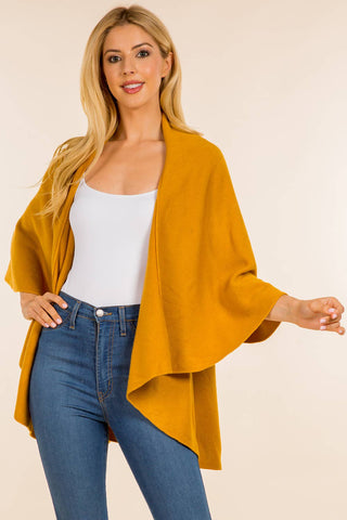 Designer House Open Front Waterfall Cardigan Cape