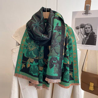 Winding River Green & Black Meadow Reversible Wrap