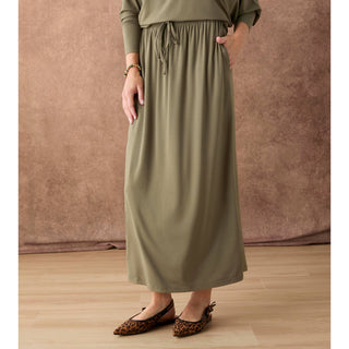 Coco + Carmen Soft Landing Tie Front Maxi Skirt