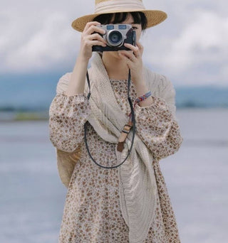 JC Sunny Buckle Triangle Shawl – Beige