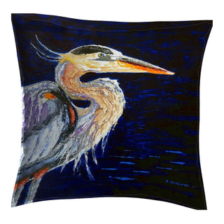 Betsy Drake Interiors - Palette Blue Heron No-Cord Pillow