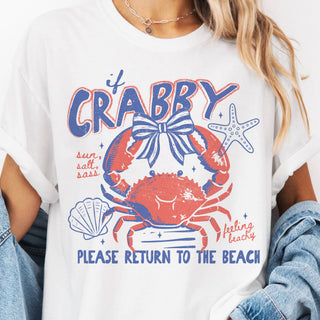 Funny Crabby Beach Graphic T-Shirt