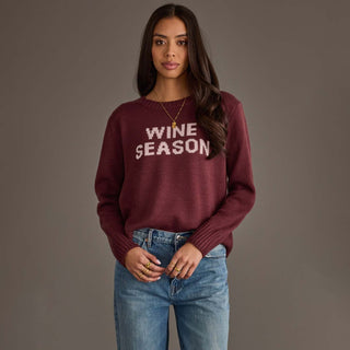 Panache Burgundy & Light Pink Wine Season Sweater
