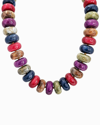 Sessori - Chunky Marble Seed Bead Statement Necklace