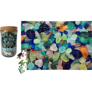 B McVan Designs Sea Glass Puzzle in Recycled Glass Jar