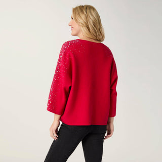 Coco + Carmen Heavenly-Luxe Rhinestone Dolman Sweater