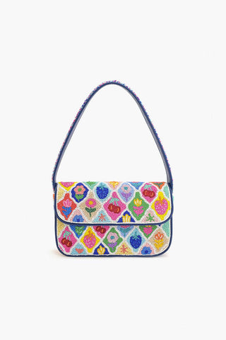America & Beyond - Mosaic Garden Beaded Shoulder Bag