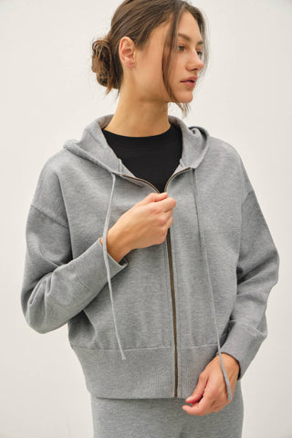 Be Cool - ULTRA COMFY RIBBED KNIT HOODIE JACKET