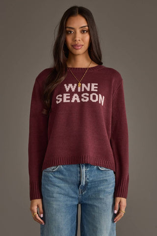 Panache Burgundy & Light Pink Wine Season Sweater