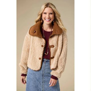 Coco + Carmen Harbor Reversible Faux Lamb Jacket