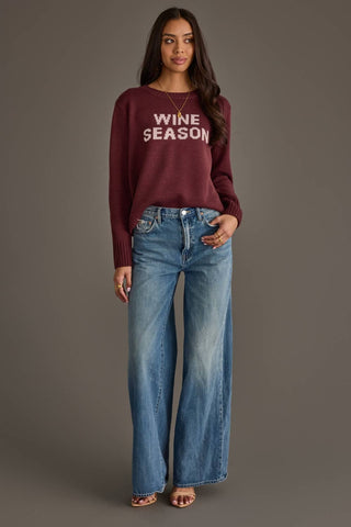 Panache Burgundy & Light Pink Wine Season Sweater