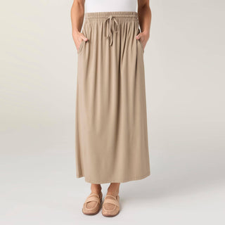 Coco + Carmen Soft Landing Tie Front Maxi Skirt