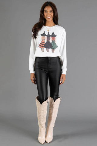 Halloween Girls Graphic Sweatshirt | Panache