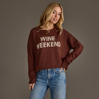 Wine Weekend Burgundy Sweater | Panache