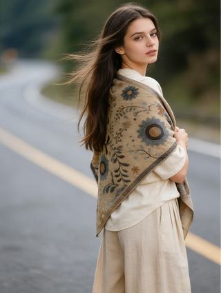 Floral Triangle Wrap