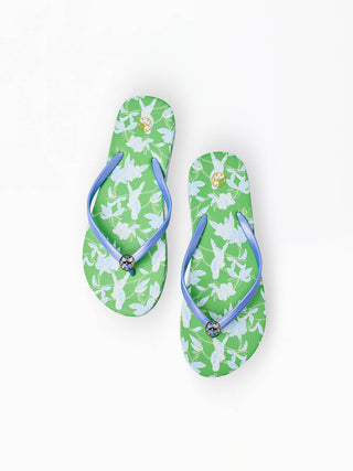 Mary Square Printed Waterproof Flip Flops | Women's Beach &amp; Pool Sandals