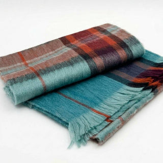 Shupaca Alpaca-Blend Tartan Scarf – Mariner