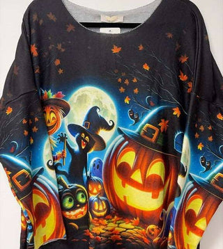 LOOWIE Halloween Witch Cat Sweater – Black