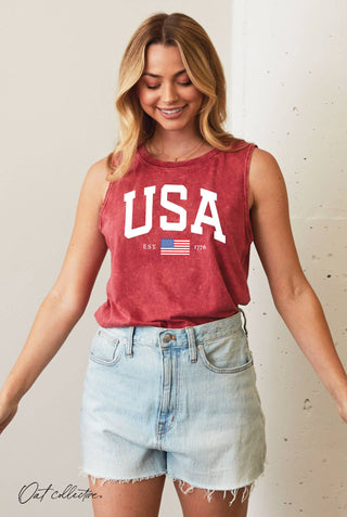 OAT COLLECTIVE - USA EST.1776 Mineral Graphic Tank Top