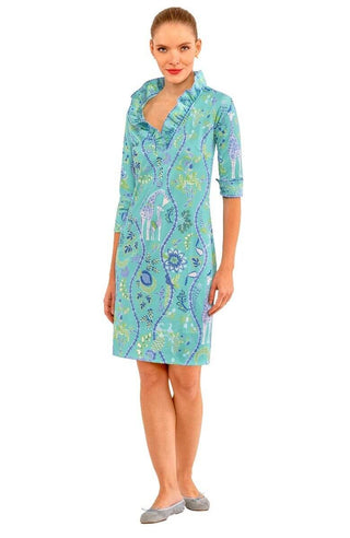 Gretchen Scott LLC - Ruffneck Dress - Jungle Symphony