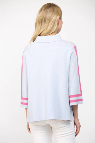 FATE - STRIPE MOCK NECK SWEATER